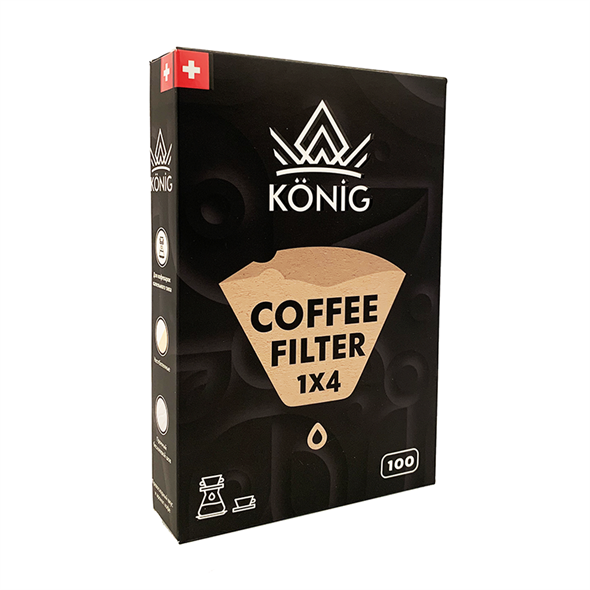 Household coffee filter papers KONIG №4 natural, 100 pcs/pack - photo 29071