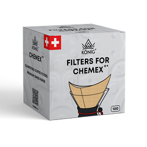 Coffee filters KONIG compatible with Chemex natural, 100 pcs/pack